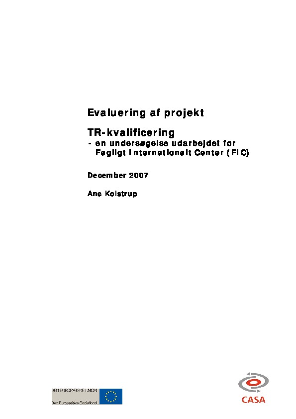 Evaluering-af-projektet-TR-kvalificering-2007